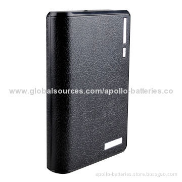 Wallet power banks, available in white and black